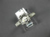 ANTIQUE .60CT DIAMOND 14KT WHITE GOLD FILIGREE SEMI MOUNT ENGAGEMENT RING #14833