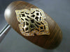 ESTATE .30CT DIAMOND 14K YELLOW GOLD HANDCRAFTED FILIGREE WOODEN BANGLE BRACELET