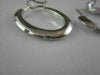 ESTATE .65CT DIAMOND 14KT WHITE GOLD 3D OVAL ETOILE CLIP ON HOOP EARRINGS