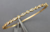 ESTATE .79CT DIAMOND 18KT ROSE GOLD MARQUISE SHAPE FILIGREE CUFF BANGLE BRACELET