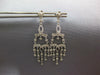 .52CT DIAMOND 14KT WHITE GOLD 3D FILIGREE MILGRAIN CHANDELIER HANGING EARRINGS