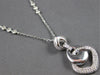 LARGE .67CT DIAMOND 14KT WHITE GOLD SQUARE LOVE KNOT BY THE YARD FUN NECKLACE