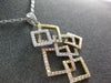 ESTATE LARGE 1.1CT DIAMOND 18K TRI COLOR GOLD MULTI SQUARE LOVE KNOT FUN PENDANT