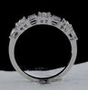 .60CT DIAMOND 18KT WHITE GOLD 3D ROUND & BAGUETTE SEMI ETERNITY ANNIVERSARY RING