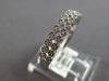 .07CT DIAMOND 14KT WHITE GOLD 3D 2 ROW FILIGREE SEMI ETERNITY ANNIVERSARY RING