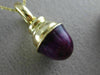 LARGE PURPLE ENAMEL 14KT YELLOW GOLD 3D DOME SHAPE FLOATING PENDANT #MILANO026