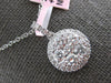 EXTRA LARGE 1.2CT DIAMOND 14K WHITE GOLD CLUSTER INVISIBLE HALO FLOATING PENDANT