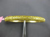 WIDE 2.95CT INTENSE FANCY YELLOW DIAMOND 18KT YELLOW GOLD MULTI BANGLE BRACELET