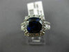 LARGE 2.23CT ROUND & BAGUETTE DIAMOND & SAPPHIRE 18KT WHITE GOLD ENGAGEMENT RING