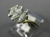 ESTATE .75CT  MARQUISE DIAMOND 14K 2 TONE GOLD 3D INFINITY LOVE ANNIVERSARY RING