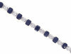 LARGE 19.46CT DIAMOND & AAA SAPPHIRE 18K WHITE GOLD MULTI FLOWER TENNIS BRACELET