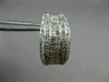 ESTATE WIDE 2.65CT DIAMOND 14KT WHITE GOLD MULTI ROW INVISIBLE HANGING EARRINGS