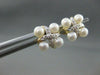 ANTIQUE DIAMOND 14KT TWO TONE GOLD AAA SOUTH SEA PEARL SQUARE EARRINGS #21919