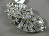 ANTIQUE EXTRA LARGE 5.0CT DIAMOND PLATINUM 3D FLOWER SWIRL MULTI ROW BROOCH PIN