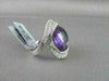 ESTATE WIDE 27MM 18KT WHITE 19.44CT AAA AMETHYST & DIAMONDS GOLD RING