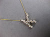 ESTATE LARGE 1.12CT DIAMOND 14KT YELLOW GOLD 3D CLASSIC K INITIAL FUN NECKLACE