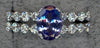 1.52CT DIAMOND & AAA TANZANITE 18K WHITE GOLD 2 ROW SHARED PRONG ENGAGEMENT RING