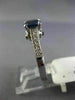 ESTATE 1.88CT DIAMOND & CUSHION SAPPHIRE 18K WHITE GOLD FILIGREE ENGAGEMENT RING