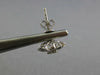 ESTATE .16CT DIAMOND 14KT WHITE GOLD 3D FLOWER FILIGREE CLASSIC STUD EARRINGS