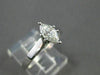 ESTATE MARQUISE DIAMOND 14KT WHITE GOLD SOLITAIRE ENGAGEMENT RING F VS #20206
