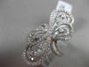 ANTIQUE MASSIVE 1.36CT DIAMOND 18KT WHITE GOLD 3D FLOATING MUSICAL NOTE FUN RING