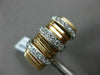 ESTATE LARGE .46CT DIAMOND 18KT WHITE & ROSE GOLD MULTI ROW PAVE FLEXIBLE RING