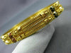 ANTIQUE AAA ENAMEL 22KT YELLOW GOLD 3D FILIGREE FLOWER BANGLE BRACELET #2058