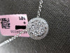 LARGE .74CT DIAMOND 14K WHITE GOLD ROUND CLUSTER INVISIBLE HALO FLOATING PENDANT