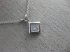ESTATE .20CT DIAMOND 14K WHITE GOLD 3D CLASSIC INVISIBLE SQUARE FLOATING PENDANT