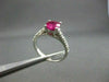 ESTATE WIDE 1.47CT DIAMOND & AAA RUBY 14K WHITE GOLD LUCIDA ENGAGEMENT RING #122