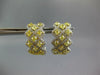 LARGE 4.43CT WHITE & CANARY DIAMOND 18KT 2 TONE GOLD MULTI ROW HANGING EARRINGS