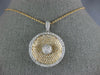 ESTATE LARGE 2.24CT DIAMOND 18KT WHITE AND ROSE GOLD ROUND SOMBRERO FUN PENDANT