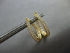 ESTATE .65CT DIAMOND 14KT YELLOW GOLD 3D INSIDE OUT OVAL HOOP HANGING EARRINGS