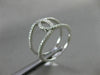 ESTATE WIDE .27CT DIAMOND 18KT WHITE GOLD 3D TWO ROW OPEN INFINITY LOVE RING