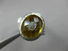 ESTATE LARGE 4.45CT DIAMOND & AAA CITRINE 14KT WHITE GOLD OVAL HALO ETOILE RING