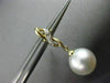 ESTATE DIAMOND 14K WHITE & YELLOW GOLD SOUTH SEA PEARL INFINITY HANGING EARRINGS