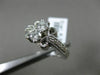 ESTATE WIDE .59CT DIAMOND 14KT WHITE GOLD 3D 2 STONE INFINITY FILIGREE LOVE RING