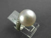 LARGE .94CT DIAMOND AAA SAPPHIRE & AAA SOUTH SEA PEARL 18KT WHITE GOLD LOVE RING