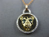 .22CT DIAMOND & ENAMEL 14KT YELLOW & ROSE GOLD HAPPY PANTHER FLOATING PENDANT