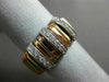 ESTATE LARGE .46CT DIAMOND 18KT WHITE & ROSE GOLD MULTI ROW PAVE FLEXIBLE RING