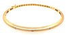 .07CT DIAMOND 18KT YELLOW GOLD 3 STONE ETOILE MATTE & SHINY CUFF BANGLE BRACELET