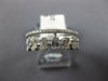 WIDE .45CT DIAMOND 14KT WHITE GOLD 3D ROUND & BAGUETTE CLUSTER ANNIVERSARY RING