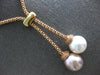 LARGE .27CT DIAMOND & AAA WHITE & PINK SOUTH SEA PEARL 18KT ROSE GOLD NECKLACE