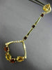LARGE 2.7CT DIAMOND & AAA CITRINE GARNET 14K YELLOW GOLD SQUARE HANGING EARRINGS