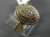 ESTATE WIDE .64CT ROUND DIAMOND 14KT ROSE GOLD 3D CLUSTER PAVE OVAL FUN RING