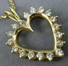 ESTATE .63CT ROUND CUT DIAMOND 14K YELLOW GOLD CLASSIC OPEN HEART PENDANT #21387