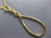 ESTATE LARGE .41CT DIAMOND 18KT YELLOW GOLD 3D TEAR DROP INFINITY LOVE PENDANT