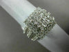 ESTATE LARGE 2.0CT DIAMOND 14KT WHITE GOLD 3D MULTI SHAPE CLUSTER PROMISE RING