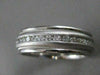 ESTATE WIDE 1.11CTW DIAMOND 14K WHITE GOLD MENS WEDDING RING 7MM SIZE 10.0 16847