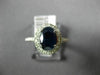 ESTATE 1.90CT DIAMOND & AAA OVAL SAPPHIRE 14K WHITE GOLD 3D HALO ENGAGEMENT RING